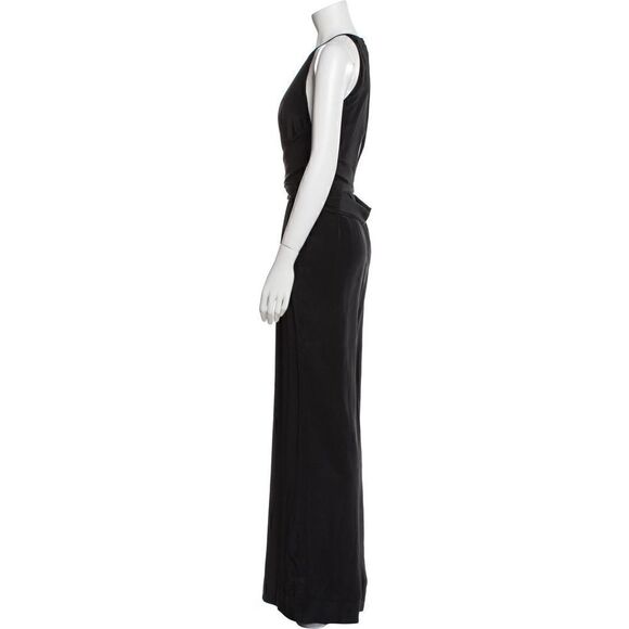 L'agence Silk Black Jumpsuit Size L - Picture 5 of 13